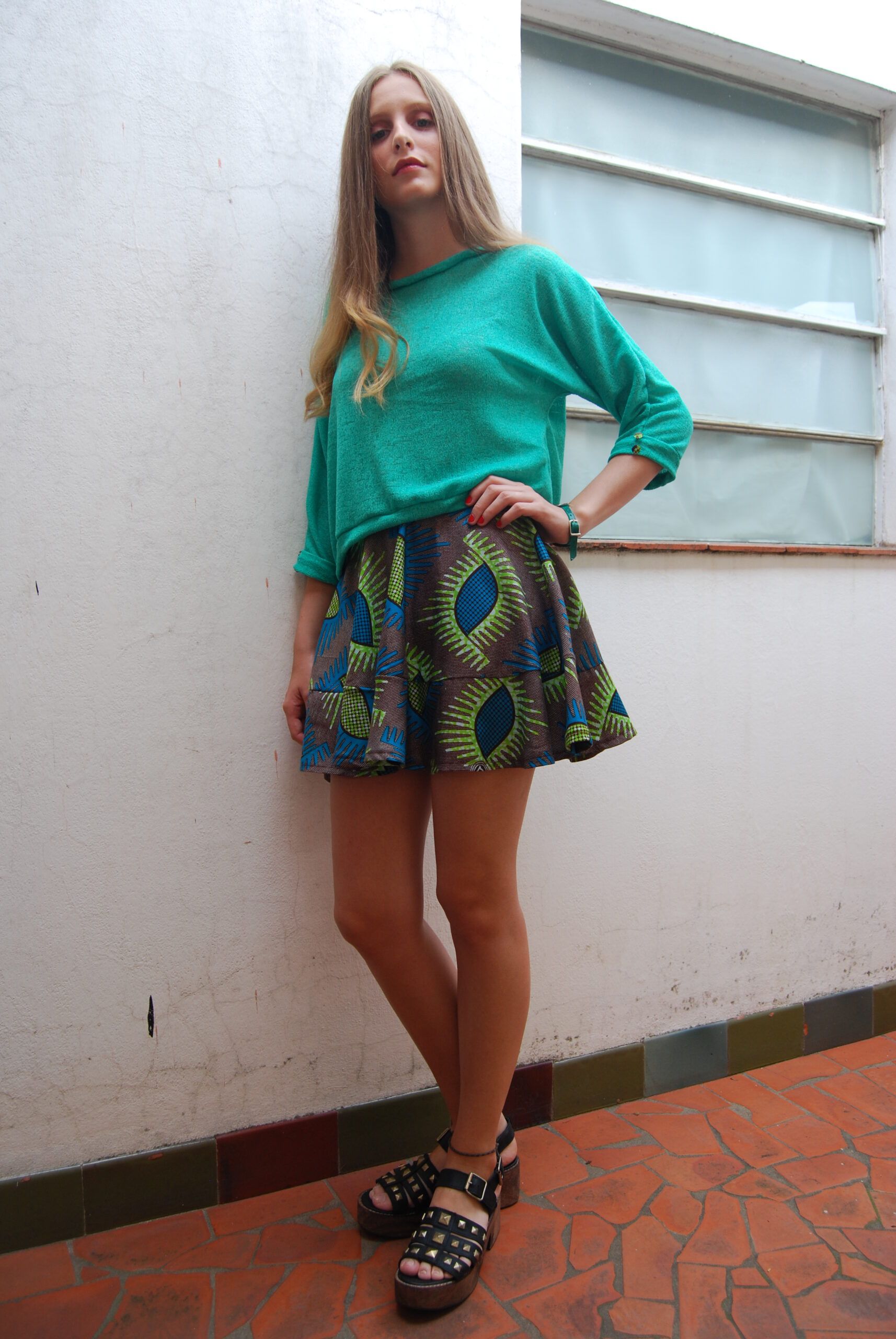 Falda María - estilo ankara - amapola prendas saludables