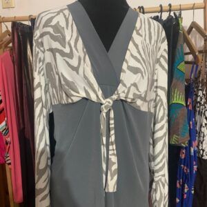 Remera AS- amapola animal print combinada