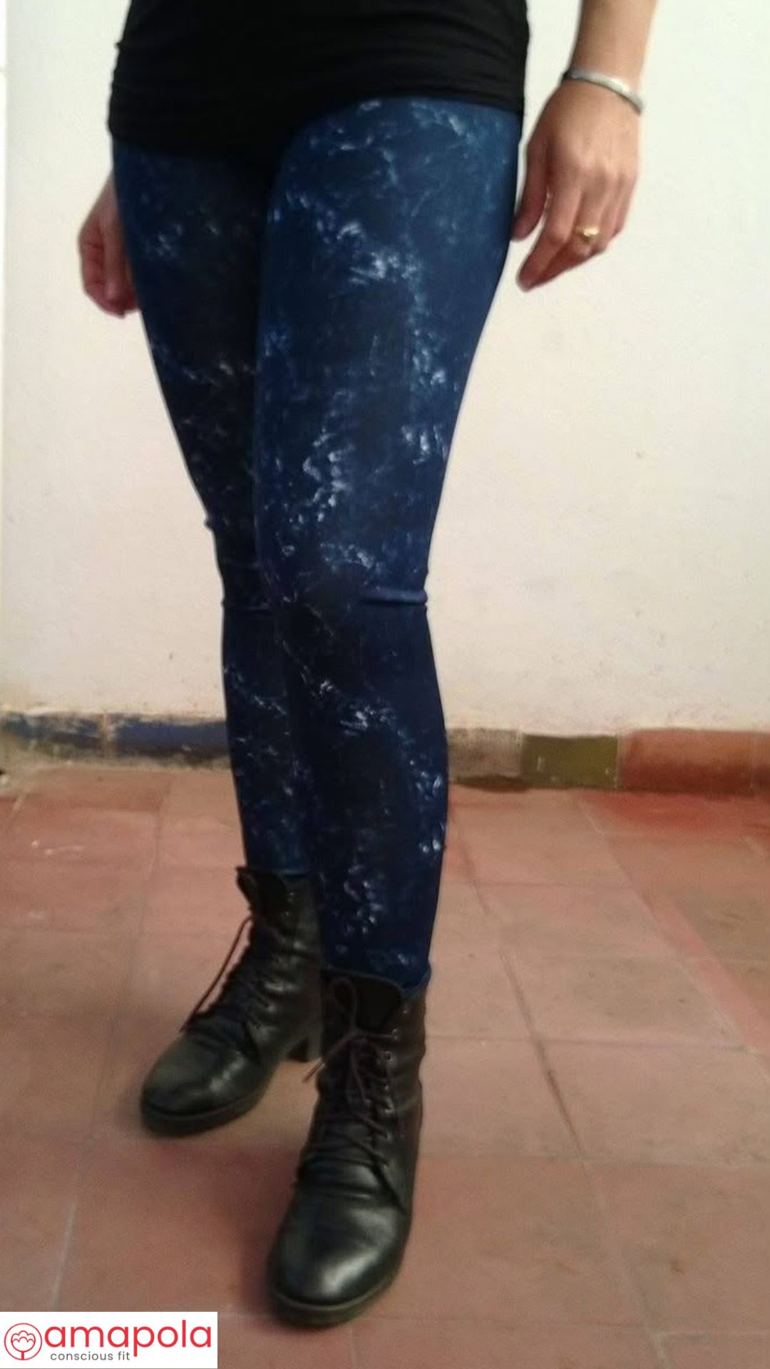 Calza scuba azul estampado - amapola conscious fit