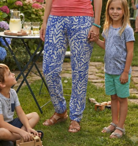Pantalón Julia de fibrana azul