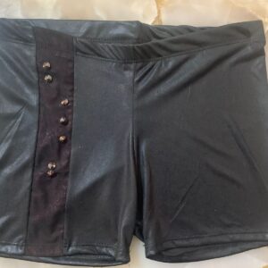 Short Engomado Luz negro con aplique tul y tachas-TM- amapola consious fit