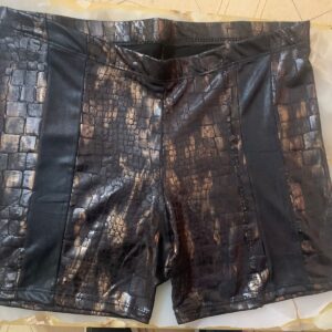 short engomado animal print con recorte negro TXL-amapola conscious fit