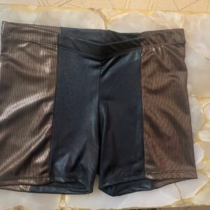 short engomado negro con recorte lateral dorado-TM- amapola conscious fit